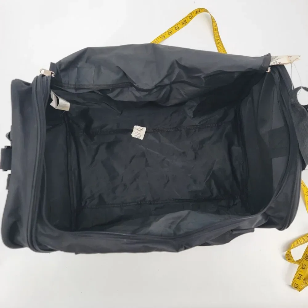 Walt Disney World Vintage 1971 Foldable Black Travel Duffle Bag With Shoulder St